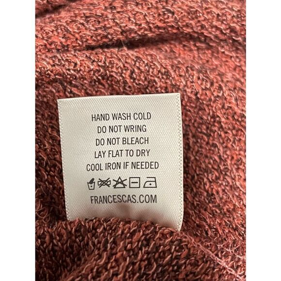 BLUE RAIN FAUX WRAP PULLOVER MARLED KNIT SWEATER XS - Picture 6 of 6